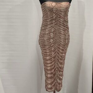 LA Luxe strapless lined dress Size Large